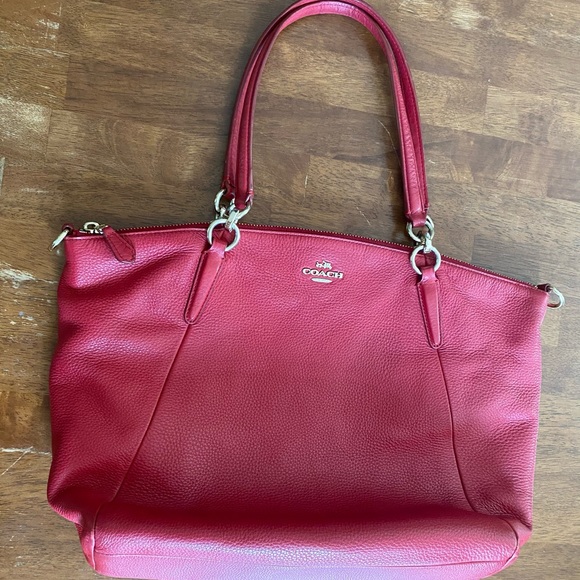 Coach Handbags - red leather coach purse